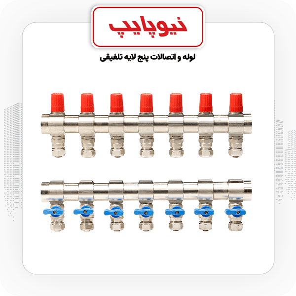 کلکتور ترموستاتیک رفت و برگشت همراه با شیر کوپلی نیوپایپ